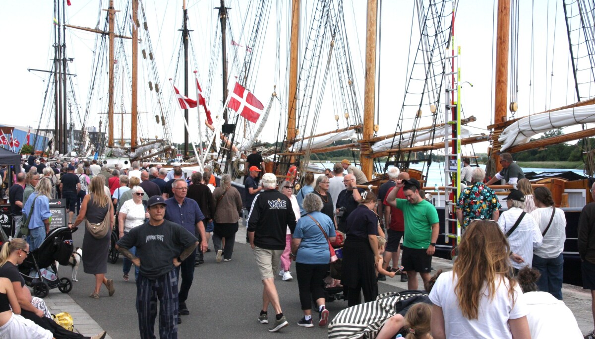 Traditional sailing ships on a brief visit to Haderslev